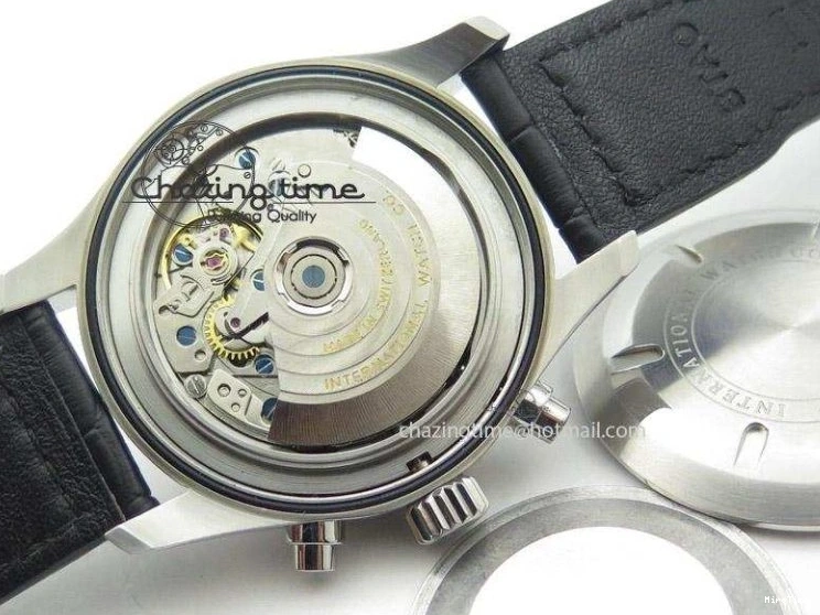 MIROTIME 0215 Soft Pilot Chrono 3777 43mm ZF 1:1 Best Edition Black Dial On Black Leather Strap A 7360